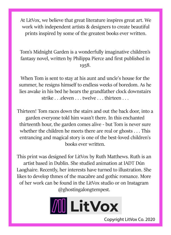 Tom's Midnight Garden Print Back